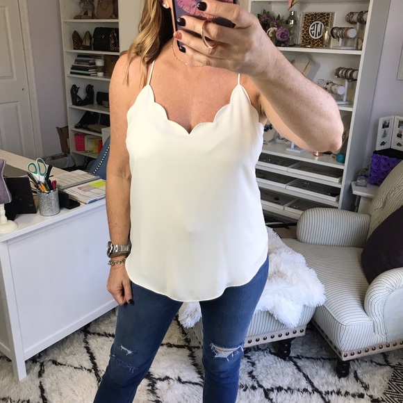 J. Crew Tops - J Crew scalloped neckline cami